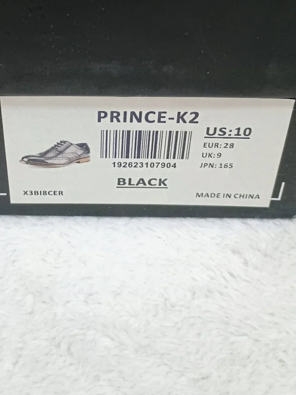 NWT Kids Bruno Marc Sz 10 Black Prince-K2 Wingtip Oxford Dress Shoes